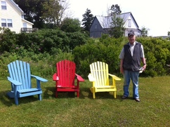 Alfred and his chairs, Prince Edward Island